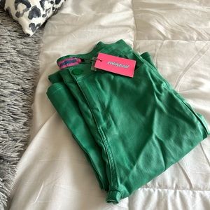 NWT Edikted faux leather flare jeans pants!